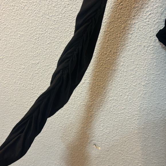 NWT The Line of Style asymmetrical black bodysuit size medium - Picture 2 of 7